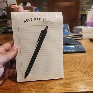 Best Dad Ever Notepad with Black Pen